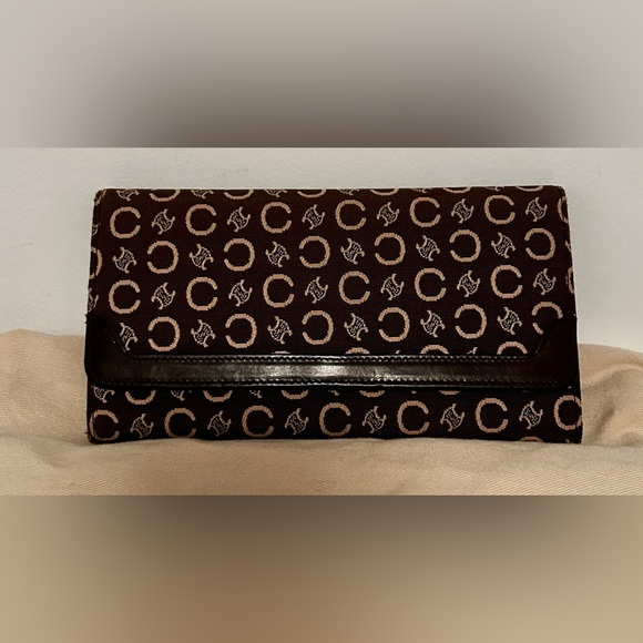 Celine Handbags - Celine Macadam C Canvas Brown Long
Wallet Authentic Vintage A+ condition